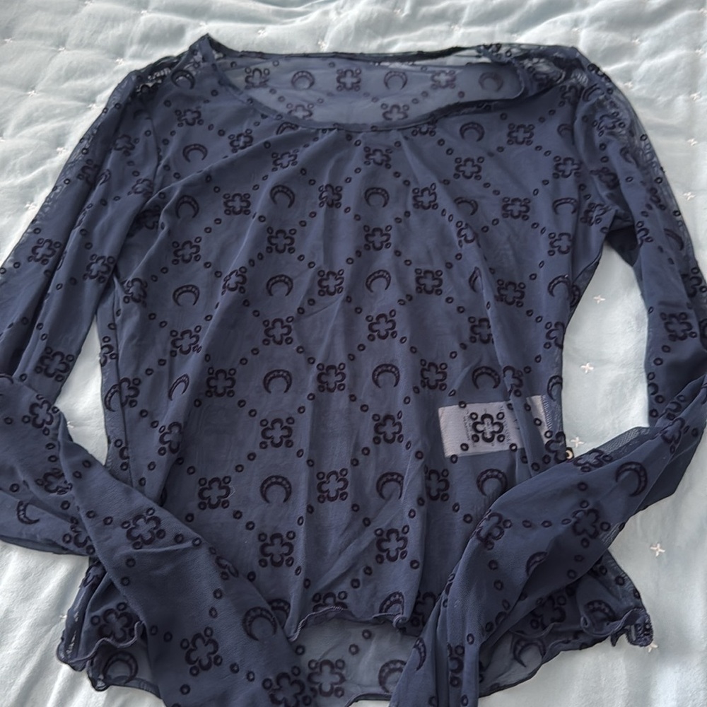 Marine serre mesh top size S navy